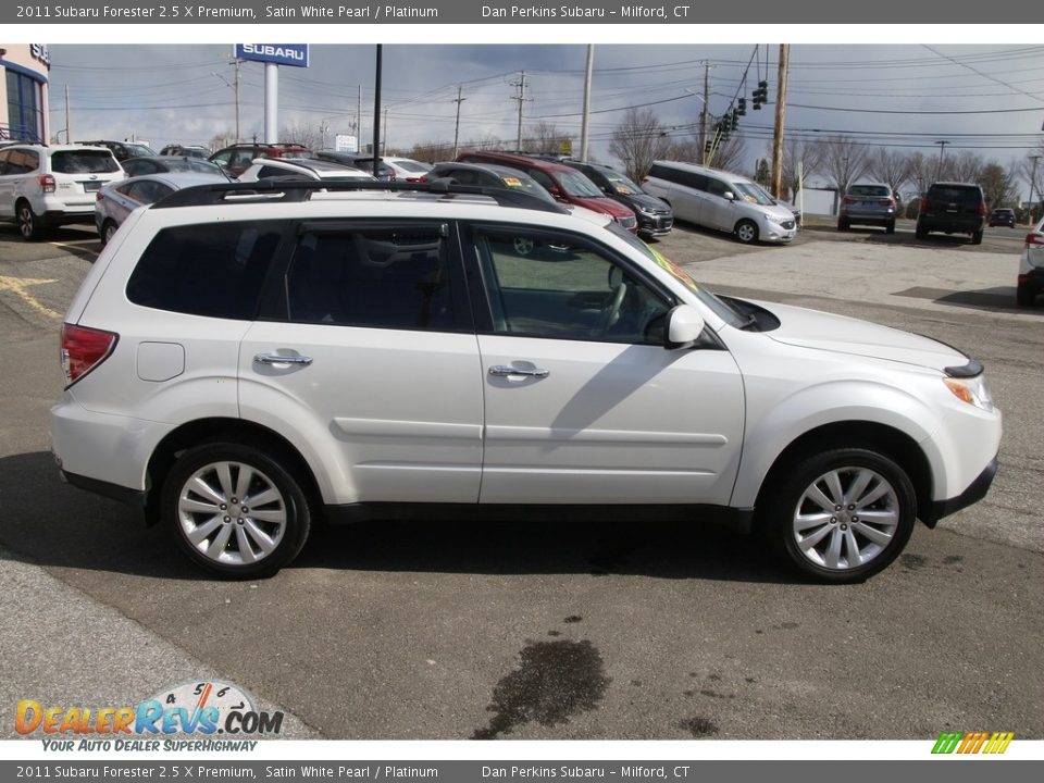 2011 Subaru Forester 2.5 X Premium Satin White Pearl / Platinum Photo #4