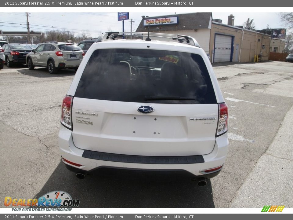 2011 Subaru Forester 2.5 X Premium Satin White Pearl / Platinum Photo #6