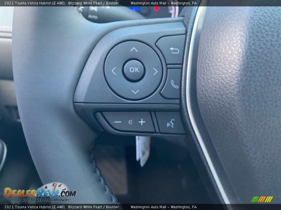 2021 Toyota Venza Hybrid LE AWD Blizzard White Pearl / Boulder Photo #6