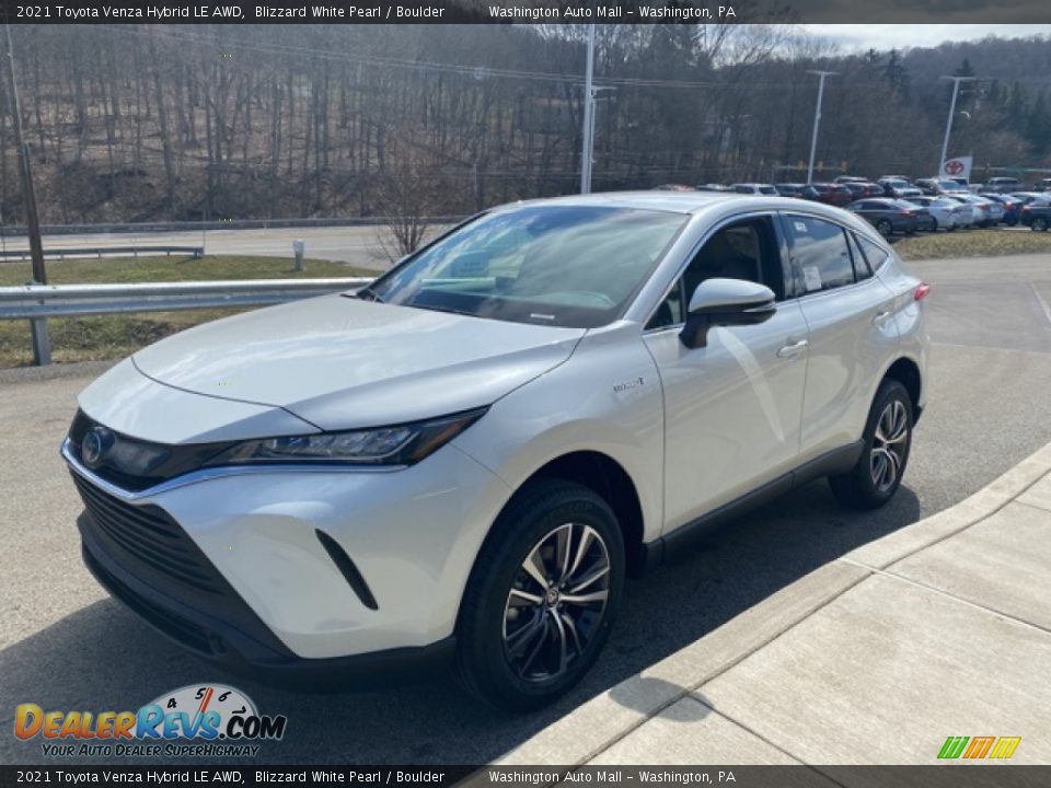 2021 Toyota Venza Hybrid LE AWD Blizzard White Pearl / Boulder Photo #11