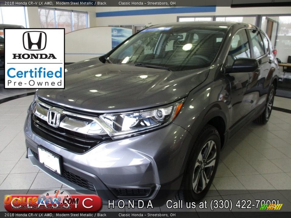 2018 Honda CR-V LX AWD Modern Steel Metallic / Black Photo #1