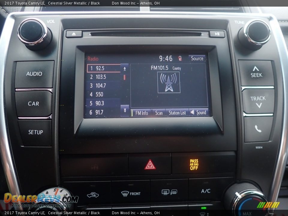 2017 Toyota Camry LE Celestial Silver Metallic / Black Photo #26