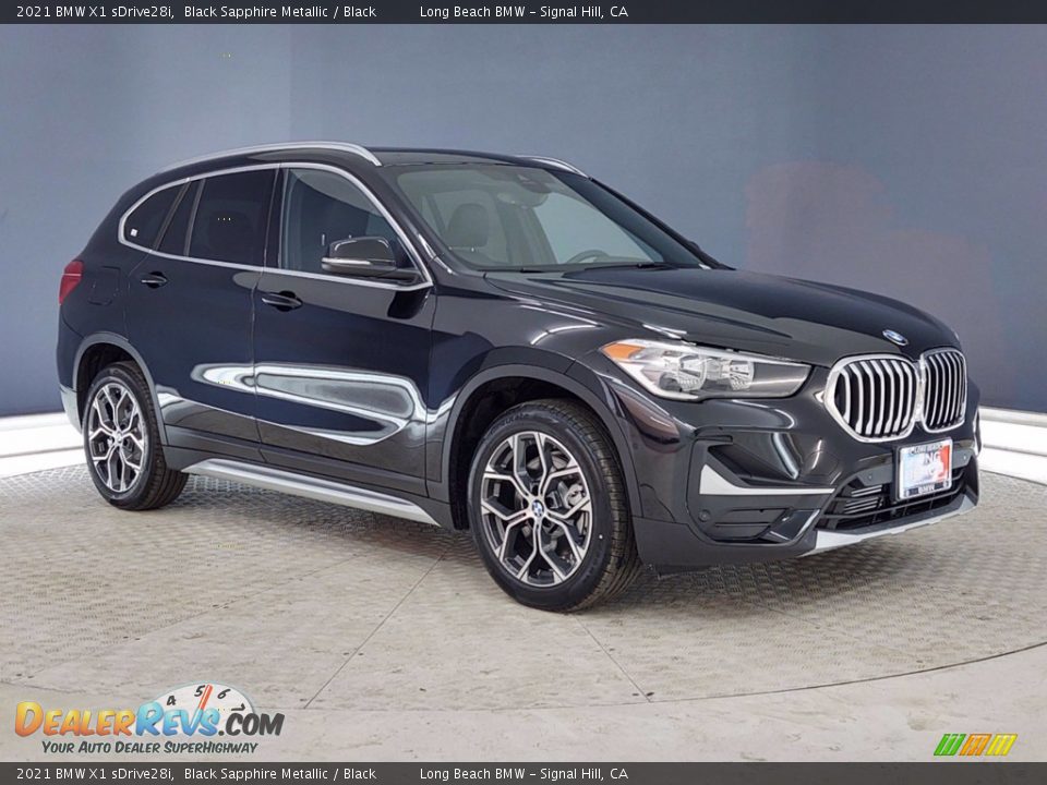 2021 BMW X1 sDrive28i Black Sapphire Metallic / Black Photo #1