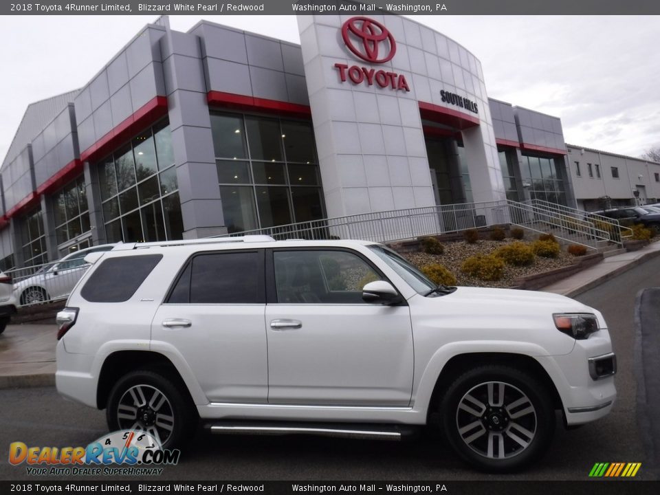 2018 Toyota 4Runner Limited Blizzard White Pearl / Redwood Photo #2