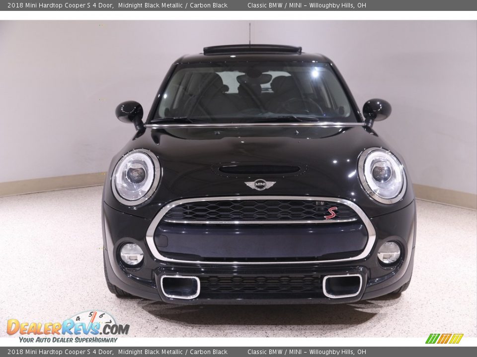 2018 Mini Hardtop Cooper S 4 Door Midnight Black Metallic / Carbon Black Photo #2