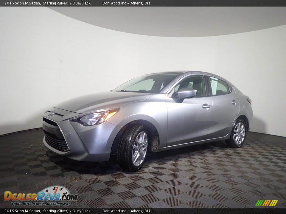 2016 Scion iA Sedan Sterling (Silver) / Blue/Black Photo #8