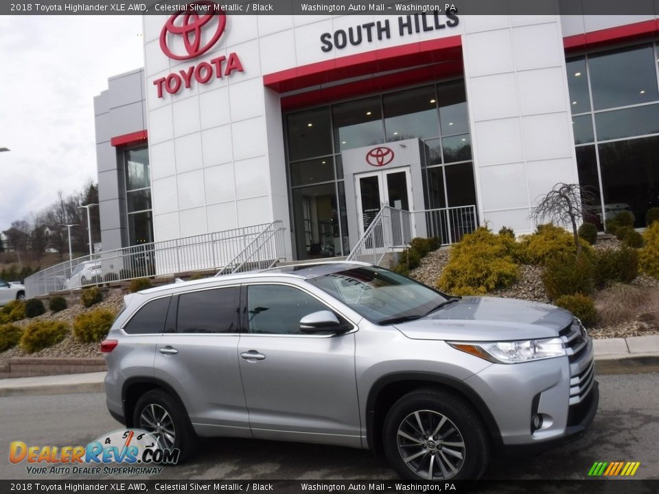 2018 Toyota Highlander XLE AWD Celestial Silver Metallic / Black Photo #2