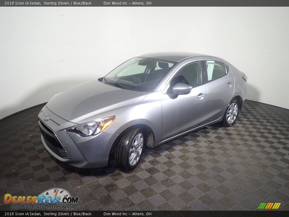 2016 Scion iA Sedan Sterling (Silver) / Blue/Black Photo #9