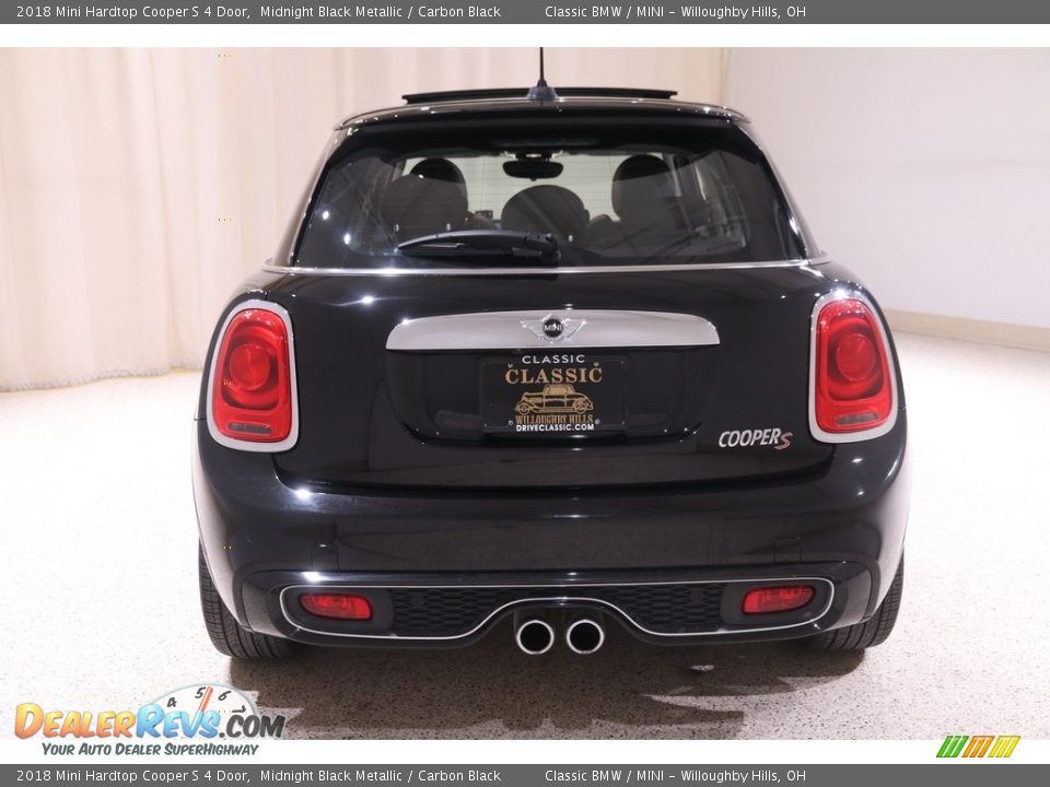 2018 Mini Hardtop Cooper S 4 Door Midnight Black Metallic / Carbon Black Photo #17