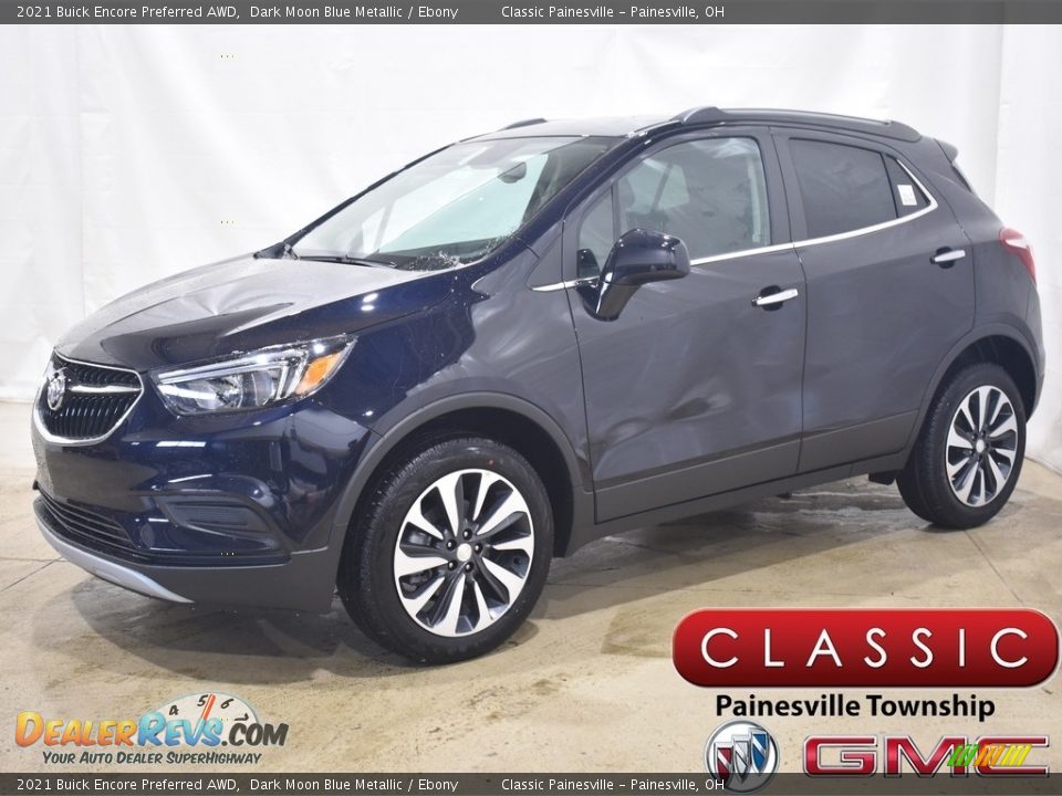 2021 Buick Encore Preferred AWD Dark Moon Blue Metallic / Ebony Photo #1