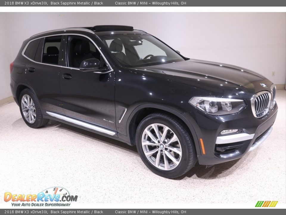 Black Sapphire Metallic 2018 BMW X3 xDrive30i Photo #1