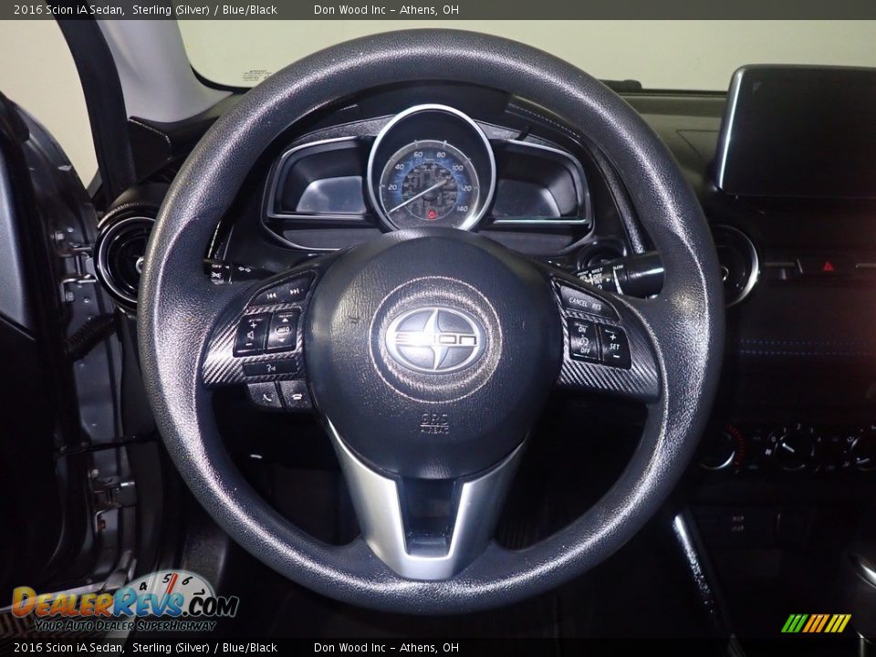 2016 Scion iA Sedan Sterling (Silver) / Blue/Black Photo #27
