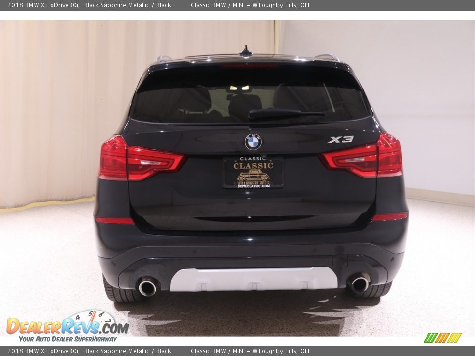 2018 BMW X3 xDrive30i Black Sapphire Metallic / Black Photo #22