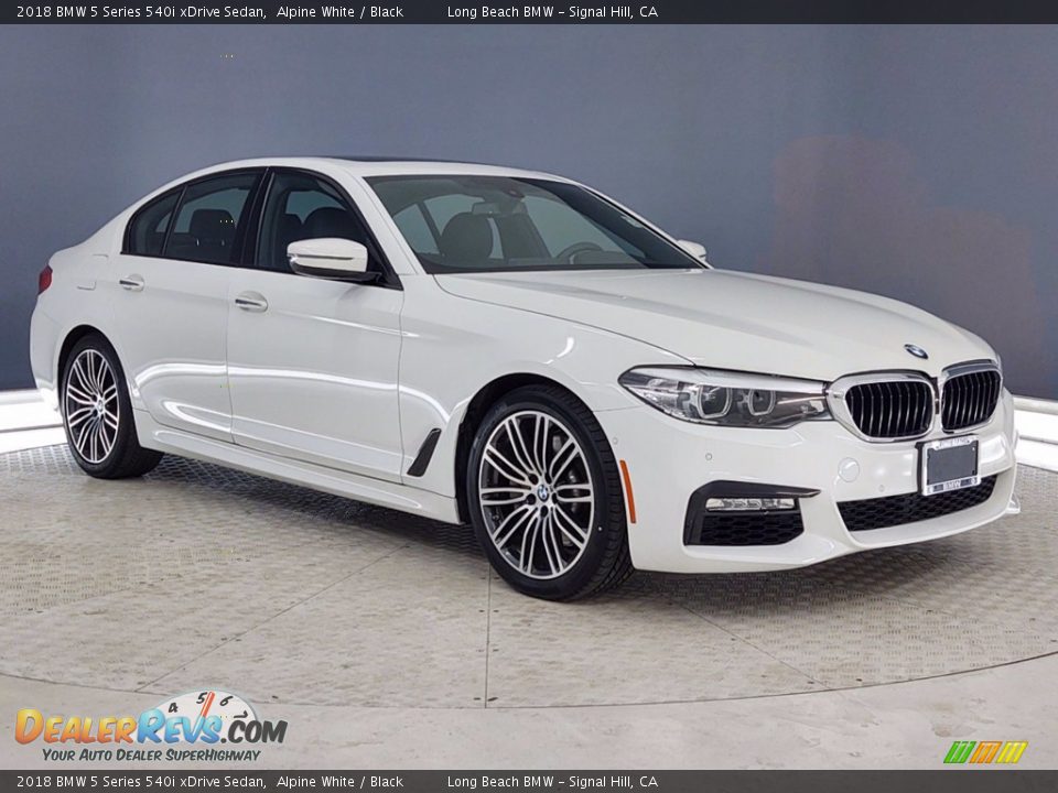 2018 BMW 5 Series 540i xDrive Sedan Alpine White / Black Photo #1