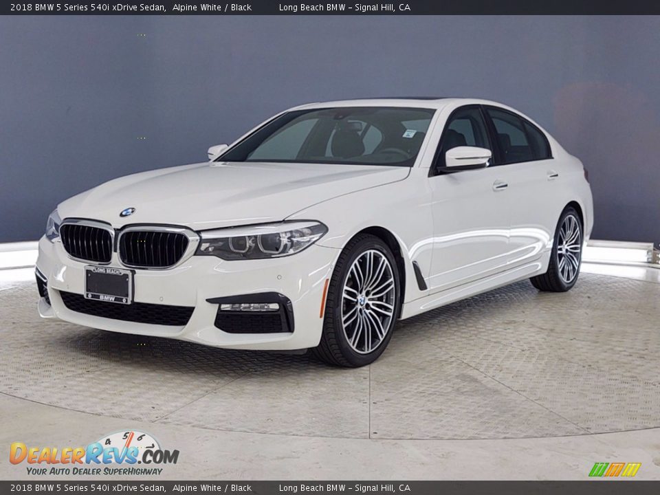 2018 BMW 5 Series 540i xDrive Sedan Alpine White / Black Photo #3