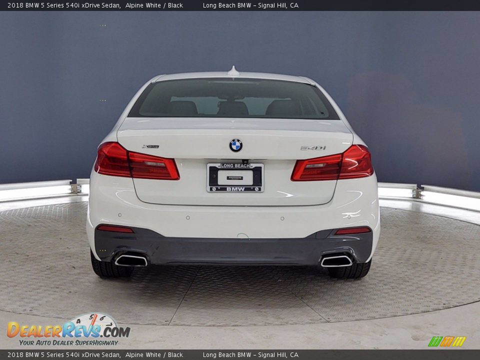 2018 BMW 5 Series 540i xDrive Sedan Alpine White / Black Photo #4