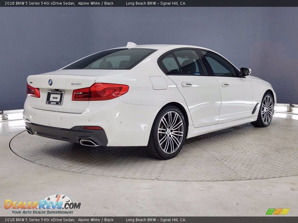 2018 BMW 5 Series 540i xDrive Sedan Alpine White / Black Photo #5