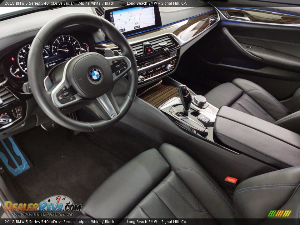 2018 BMW 5 Series 540i xDrive Sedan Alpine White / Black Photo #16