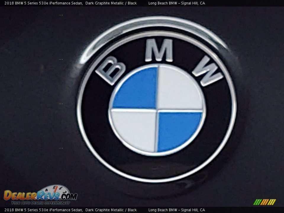 2018 BMW 5 Series 530e iPerfomance Sedan Dark Graphite Metallic / Black Photo #10