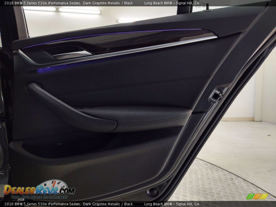 2018 BMW 5 Series 530e iPerfomance Sedan Dark Graphite Metallic / Black Photo #35