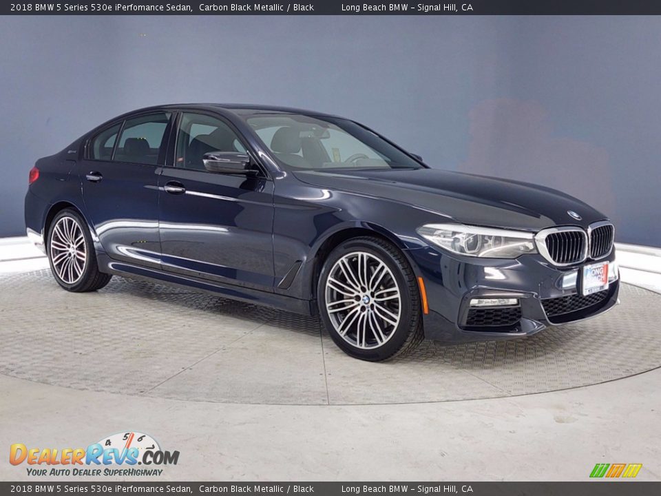 2018 BMW 5 Series 530e iPerfomance Sedan Carbon Black Metallic / Black Photo #1