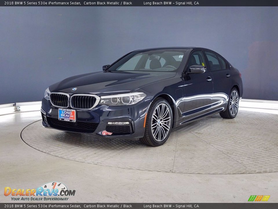 2018 BMW 5 Series 530e iPerfomance Sedan Carbon Black Metallic / Black Photo #3