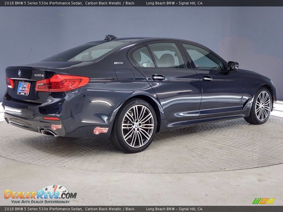 2018 BMW 5 Series 530e iPerfomance Sedan Carbon Black Metallic / Black Photo #5