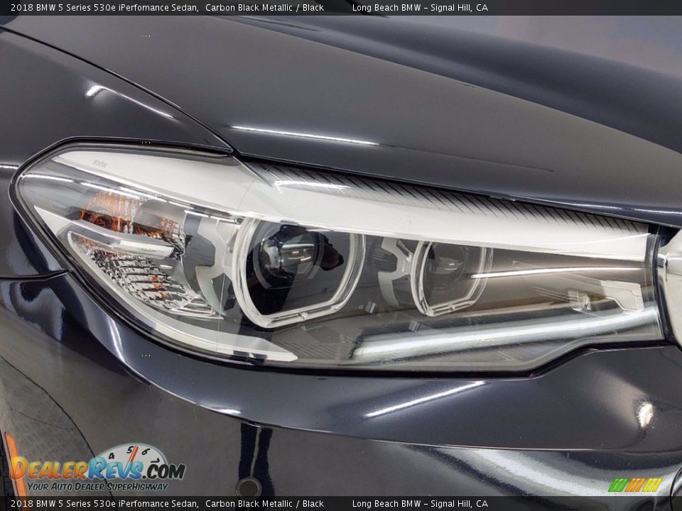 2018 BMW 5 Series 530e iPerfomance Sedan Carbon Black Metallic / Black Photo #7