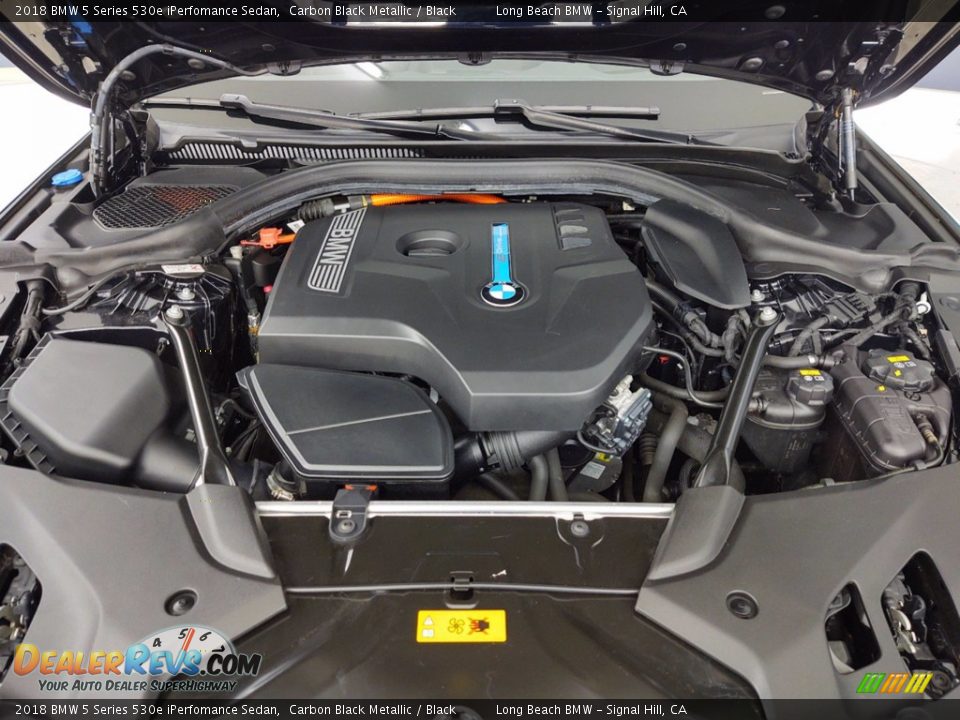 2018 BMW 5 Series 530e iPerfomance Sedan Carbon Black Metallic / Black Photo #12
