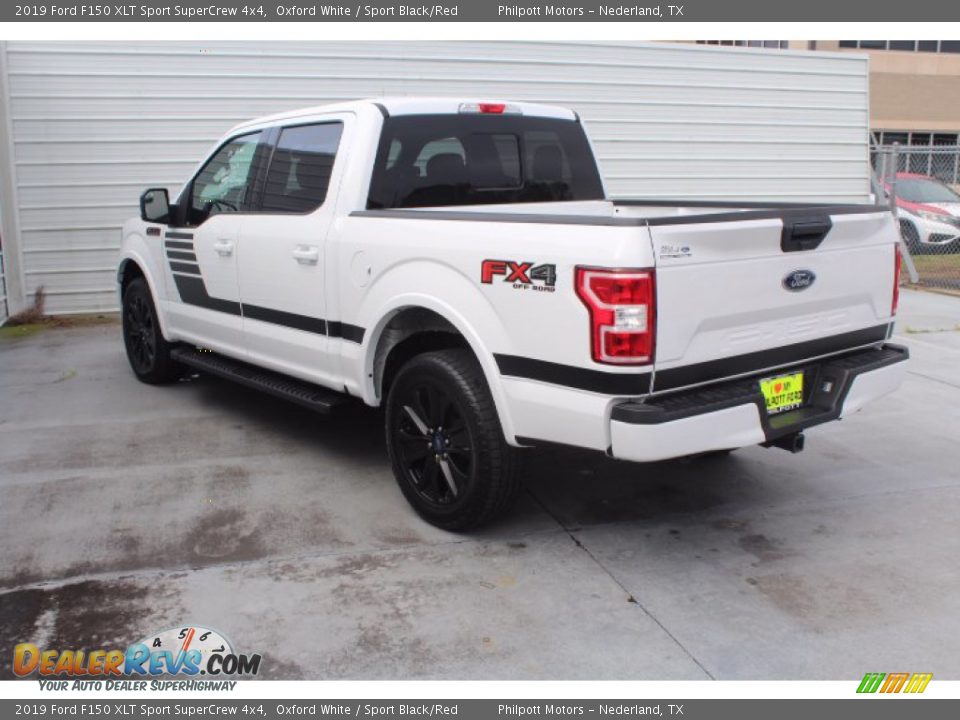 2019 Ford F150 XLT Sport SuperCrew 4x4 Oxford White / Sport Black/Red Photo #7