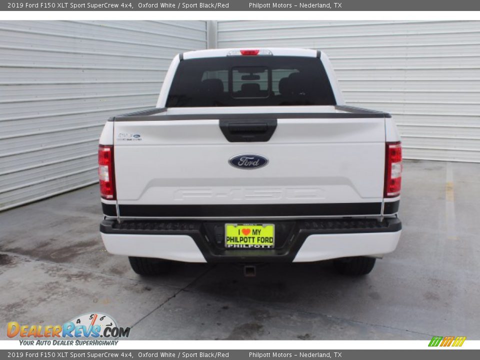 2019 Ford F150 XLT Sport SuperCrew 4x4 Oxford White / Sport Black/Red Photo #8