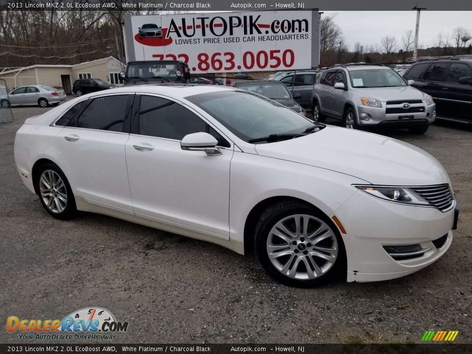 2013 Lincoln MKZ 2.0L EcoBoost AWD White Platinum / Charcoal Black Photo #1