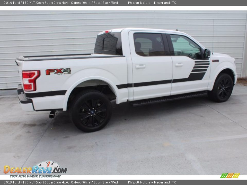 2019 Ford F150 XLT Sport SuperCrew 4x4 Oxford White / Sport Black/Red Photo #10