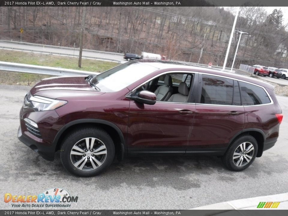 2017 Honda Pilot EX-L AWD Dark Cherry Pearl / Gray Photo #12