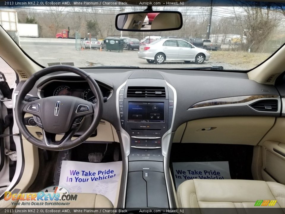 2013 Lincoln MKZ 2.0L EcoBoost AWD White Platinum / Charcoal Black Photo #16