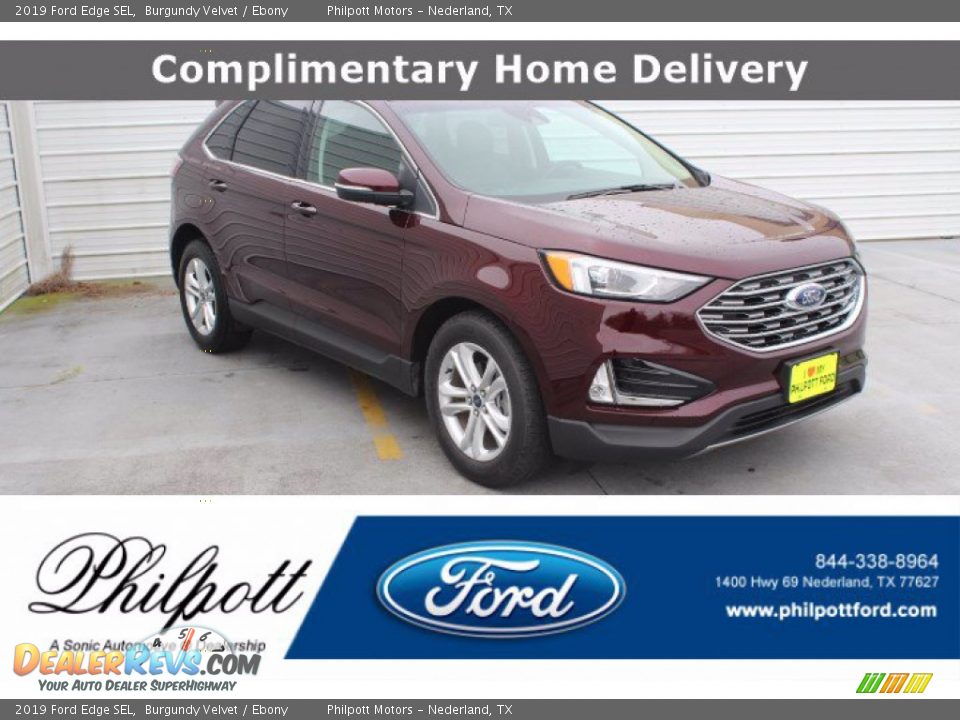 2019 Ford Edge SEL Burgundy Velvet / Ebony Photo #1