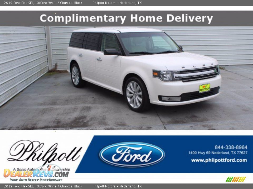 2019 Ford Flex SEL Oxford White / Charcoal Black Photo #1