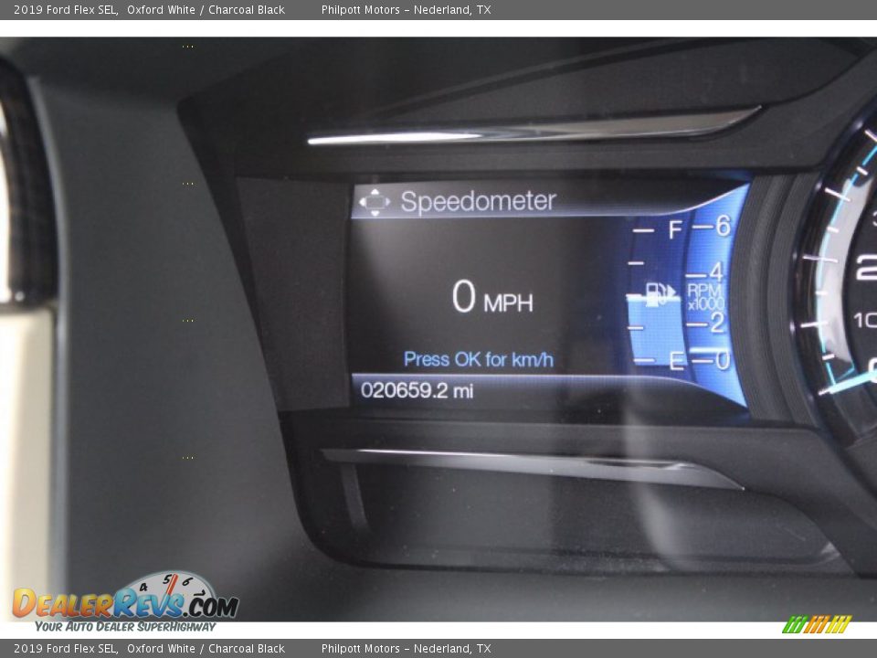 2019 Ford Flex SEL Oxford White / Charcoal Black Photo #15