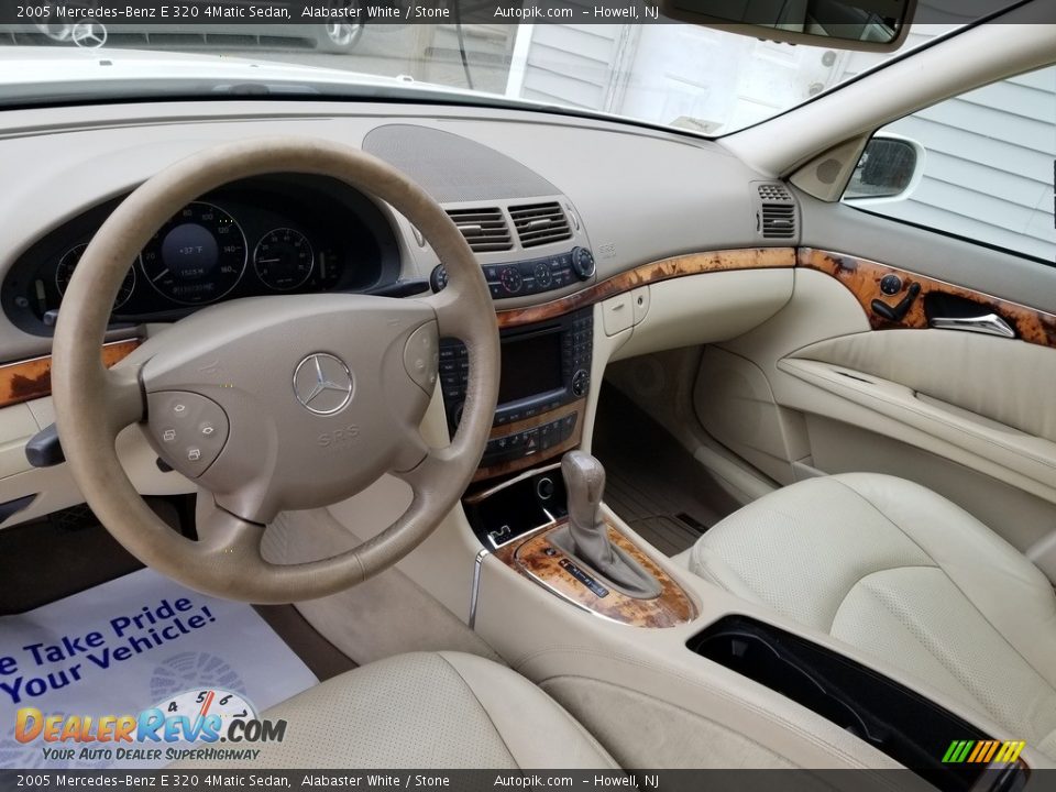 2005 Mercedes-Benz E 320 4Matic Sedan Alabaster White / Stone Photo #15