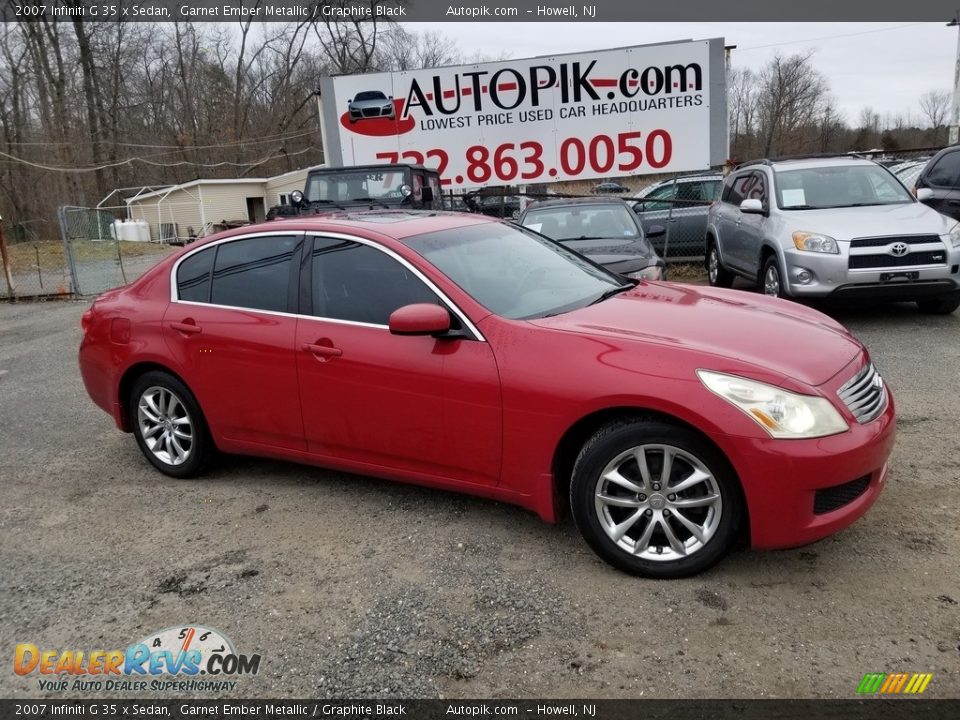 2007 Infiniti G 35 x Sedan Garnet Ember Metallic / Graphite Black Photo #1