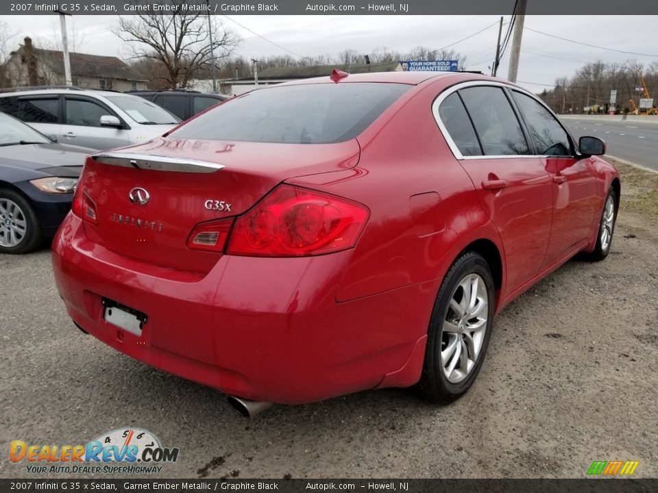 2007 Infiniti G 35 x Sedan Garnet Ember Metallic / Graphite Black Photo #3