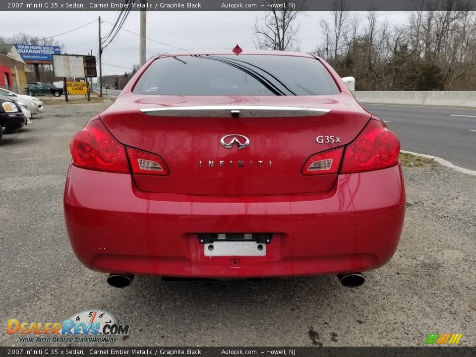 2007 Infiniti G 35 x Sedan Garnet Ember Metallic / Graphite Black Photo #4