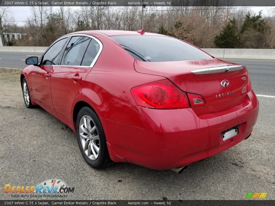 2007 Infiniti G 35 x Sedan Garnet Ember Metallic / Graphite Black Photo #5