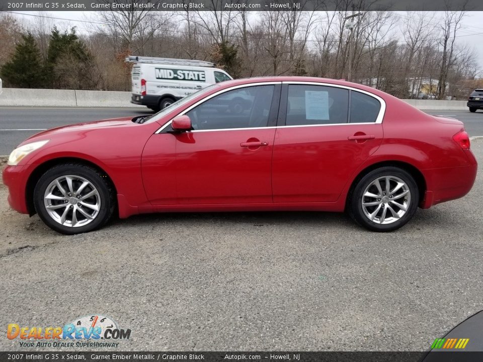 2007 Infiniti G 35 x Sedan Garnet Ember Metallic / Graphite Black Photo #6