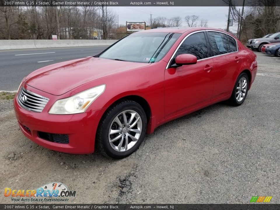 2007 Infiniti G 35 x Sedan Garnet Ember Metallic / Graphite Black Photo #7