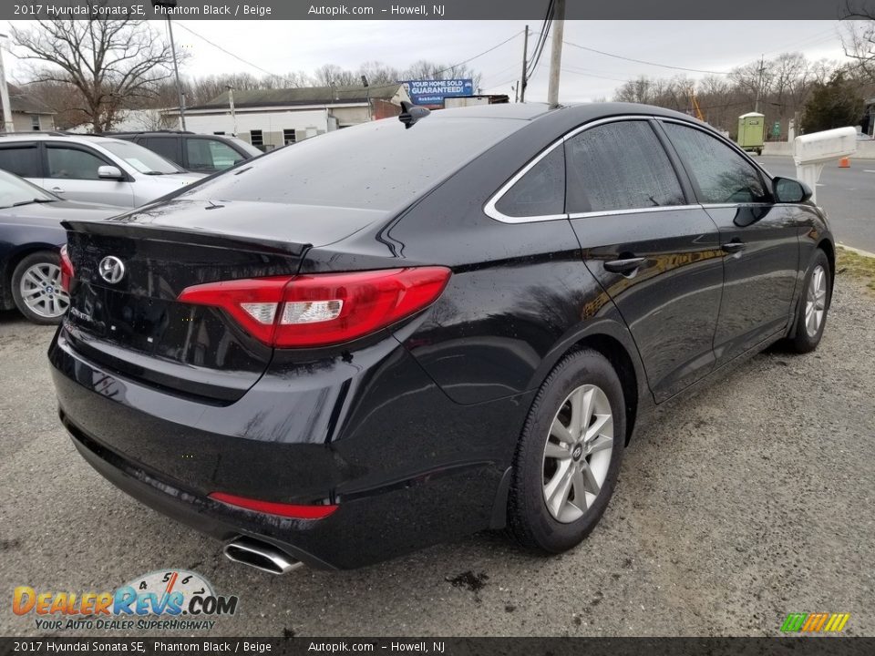 2017 Hyundai Sonata SE Phantom Black / Beige Photo #3