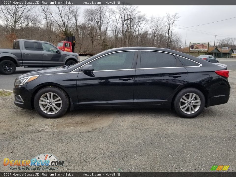 2017 Hyundai Sonata SE Phantom Black / Beige Photo #6