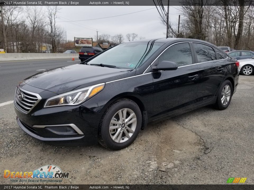 2017 Hyundai Sonata SE Phantom Black / Beige Photo #7