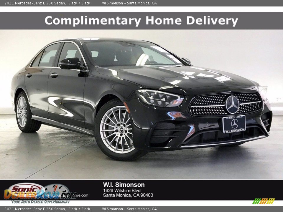 2021 Mercedes-Benz E 350 Sedan Black / Black Photo #1