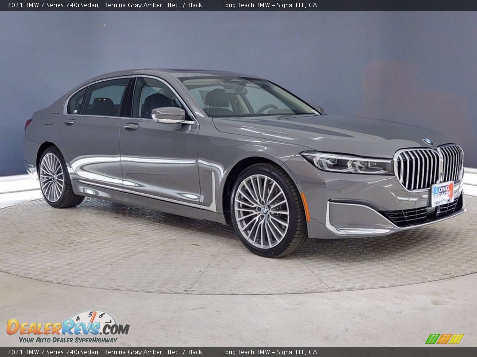 2021 BMW 7 Series 740i Sedan Bernina Gray Amber Effect / Black Photo #1